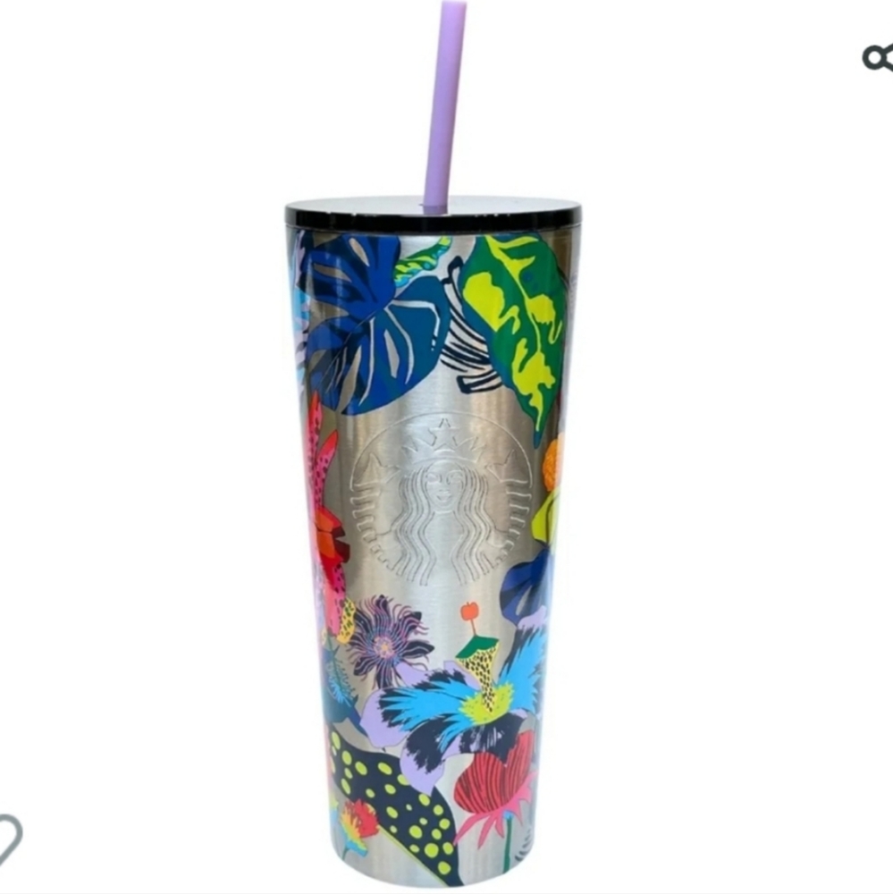 Starbucks  Floral Stainless Steel tumbler